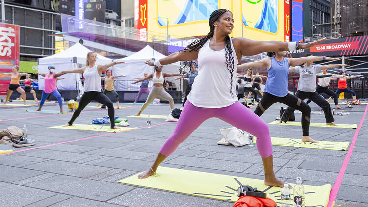 Solstice in Times Square: Mind Over Madness Yoga